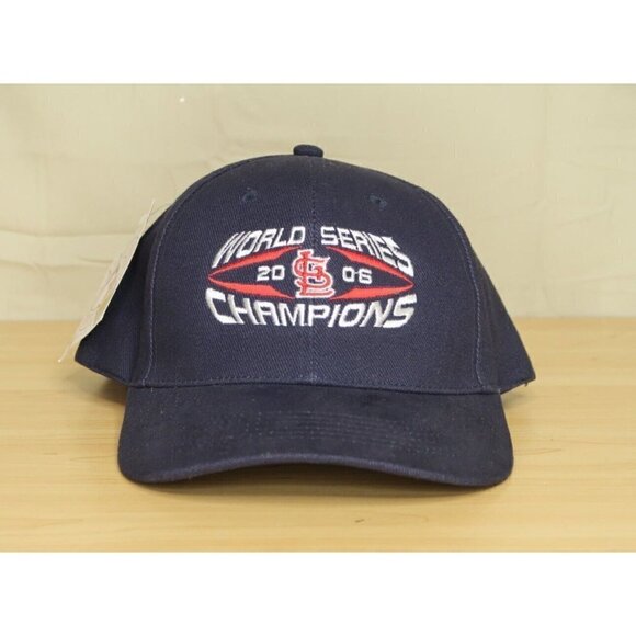NWT VTG St Louis Cardinals Embroidered 2006 World Series Hat Cap Navy One Size - Picture 2 of 10
